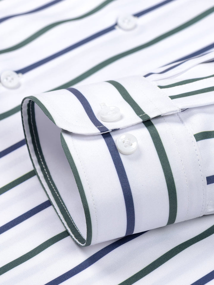 Long Sleeve Stripe Button Up Shirt