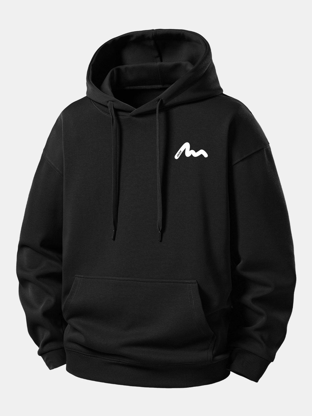 Letter Print Relax Fit Hoodie