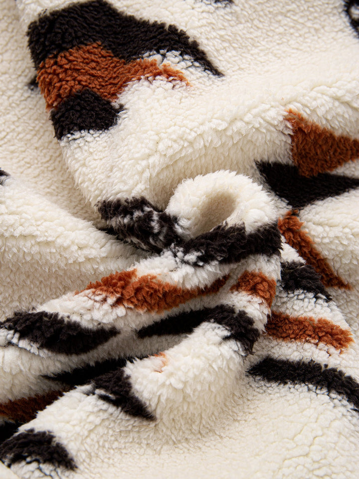 Aztec Print Teddy Hoodie & Jogging Pants