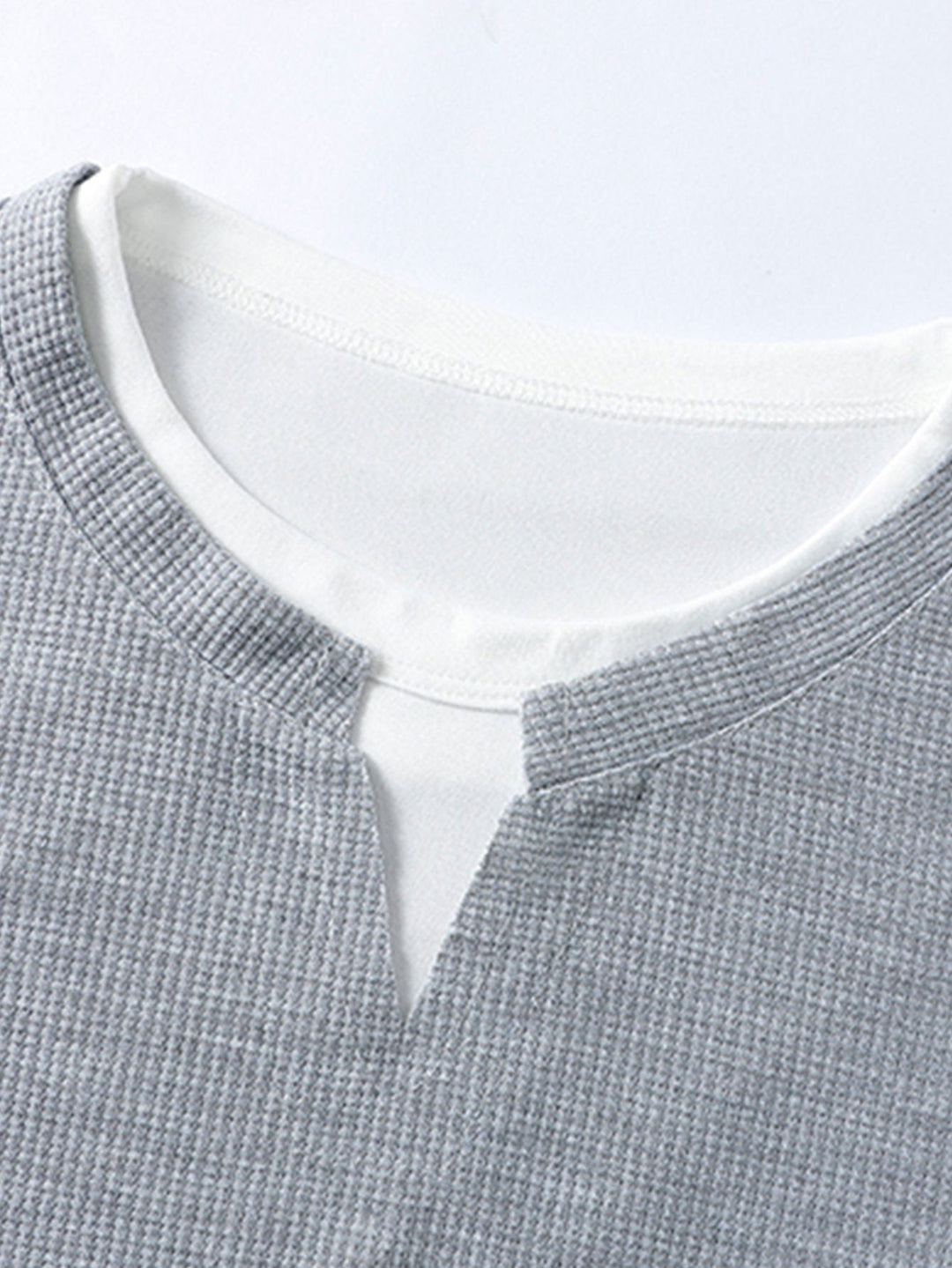 Camiseta Waffle 2 em 1 de Manga Longa com Caimento Relaxado & Calças Cargo de Jersey com Pernas Retas e Caimento Relaxado