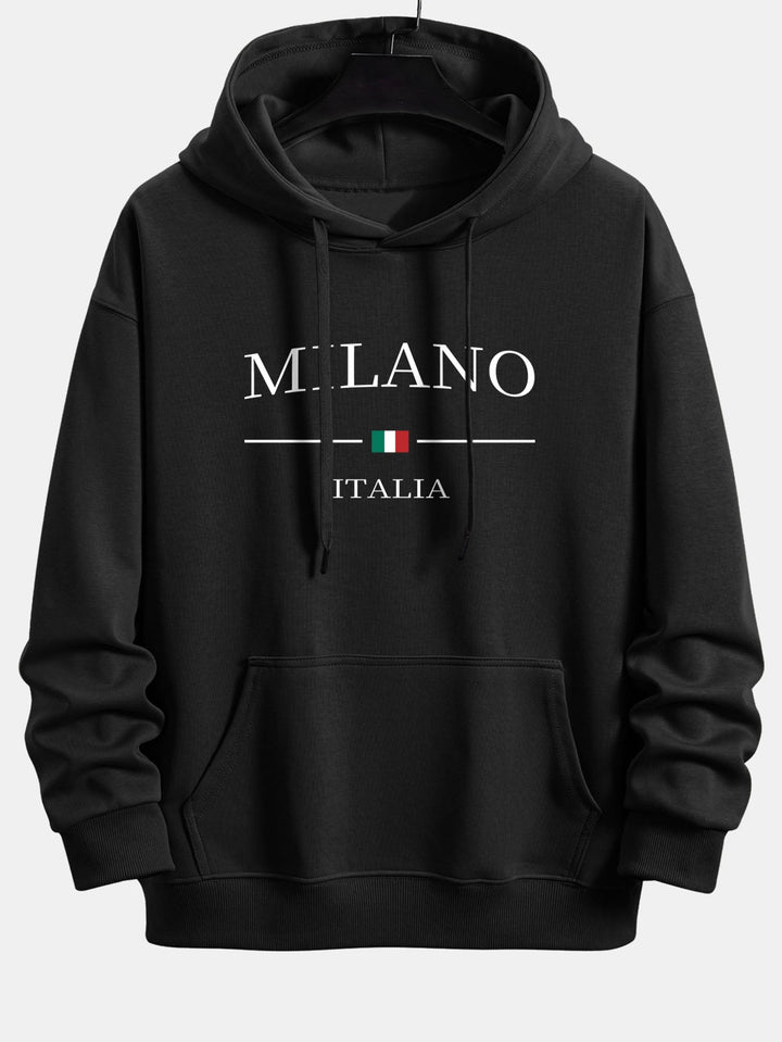Milano Print Relax Fit Hoodie