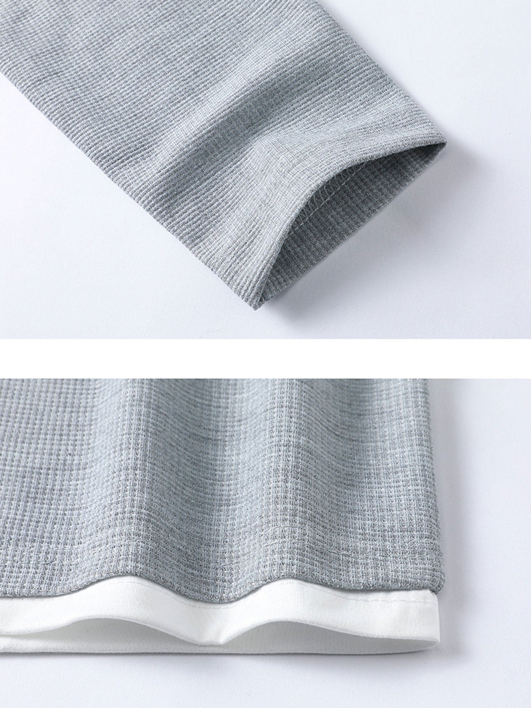 Camiseta Waffle 2 em 1 de Manga Longa com Caimento Relaxado & Calças Cargo de Jersey com Pernas Retas e Caimento Relaxado