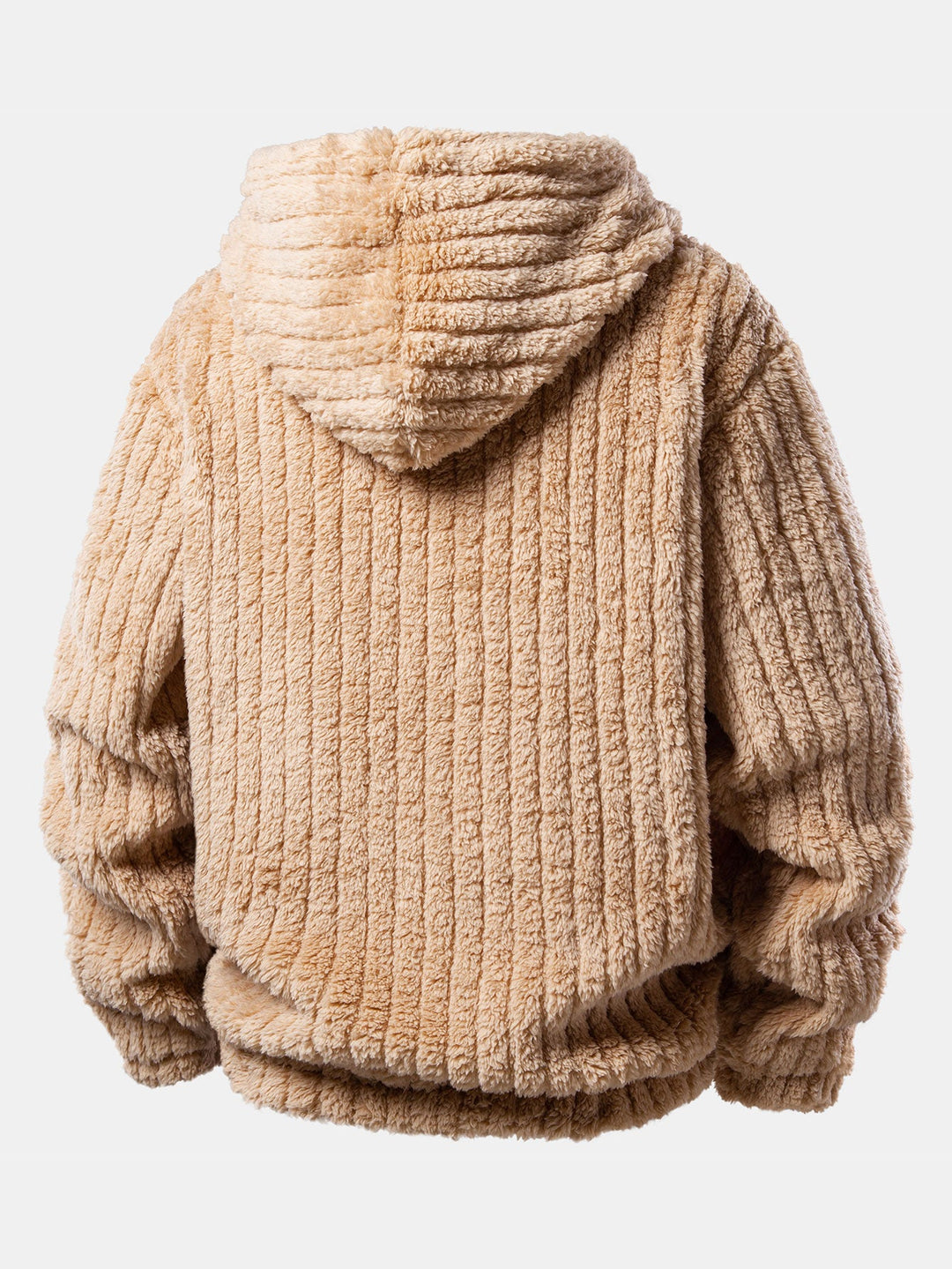 Relax Fit Stripe Kangaroo Pocket Teddy Hoodie & Jogger Pants