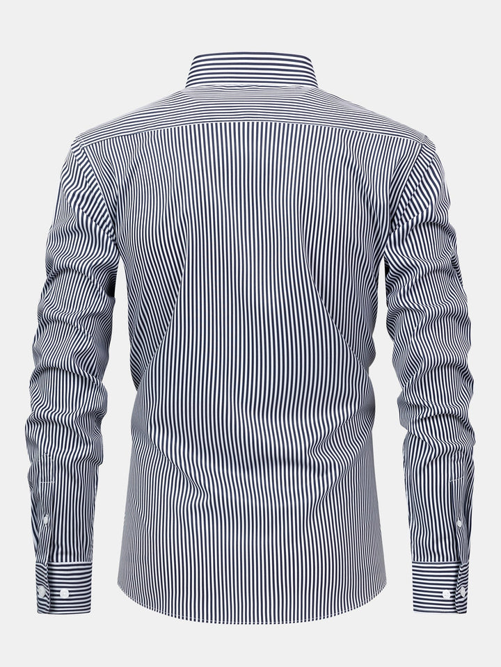 Long Sleeve Stripe Button Up Shirt