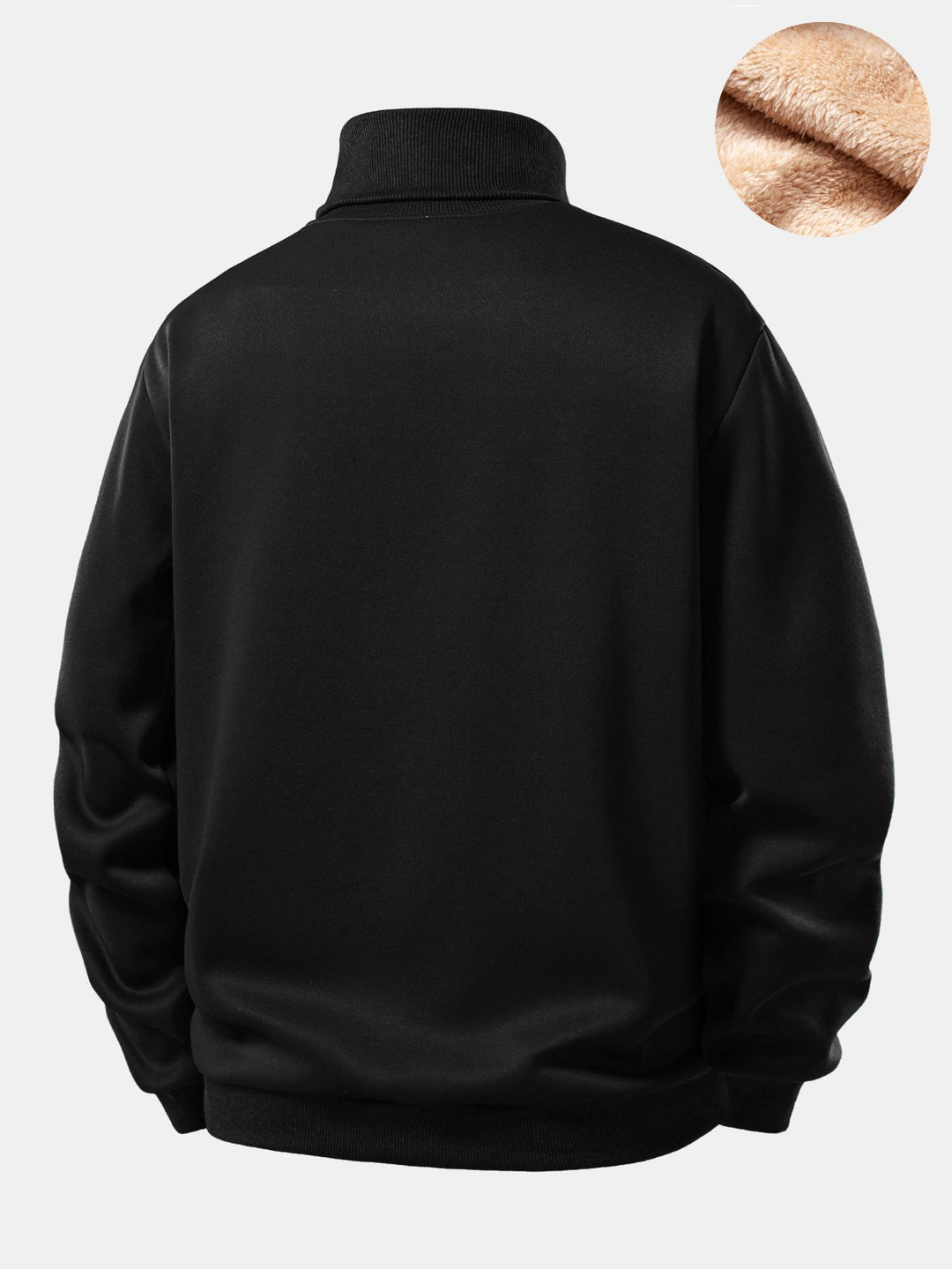 Teddy Fleece Lined Turtle Neck Sweatshirt