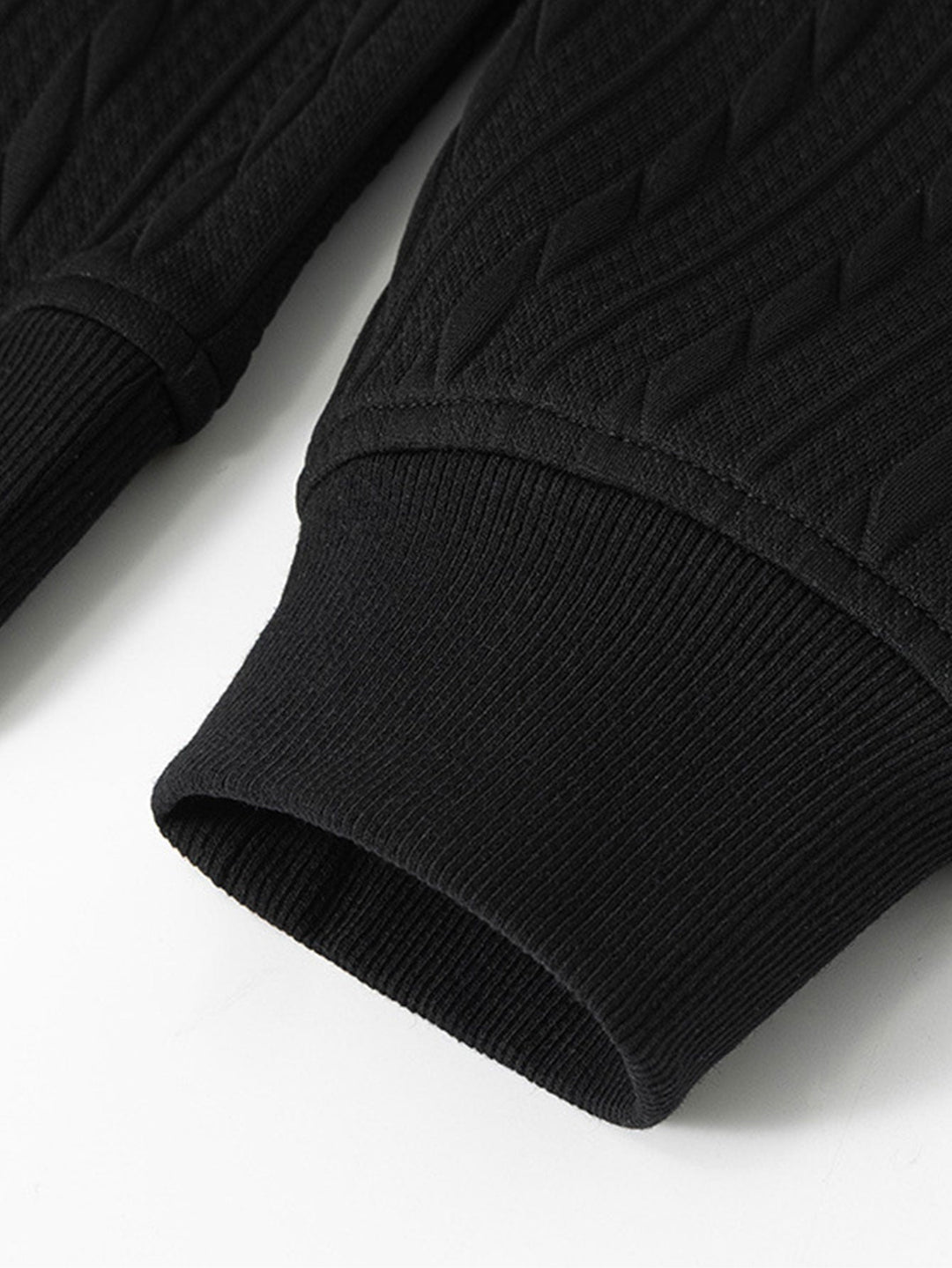 Relax Fit Twisted Jacquard Polo Sweatshirt