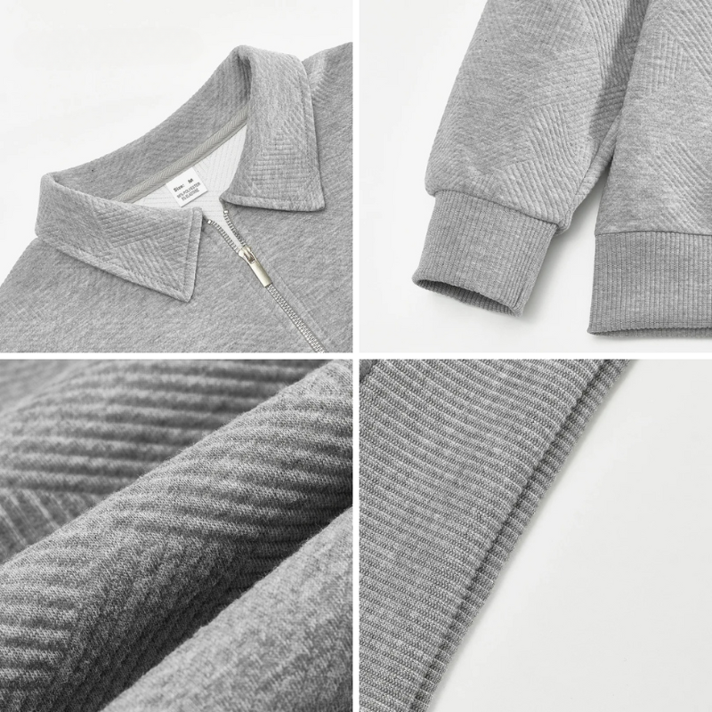Elite™ - Vintage Geometric Design Sweater With Zipper