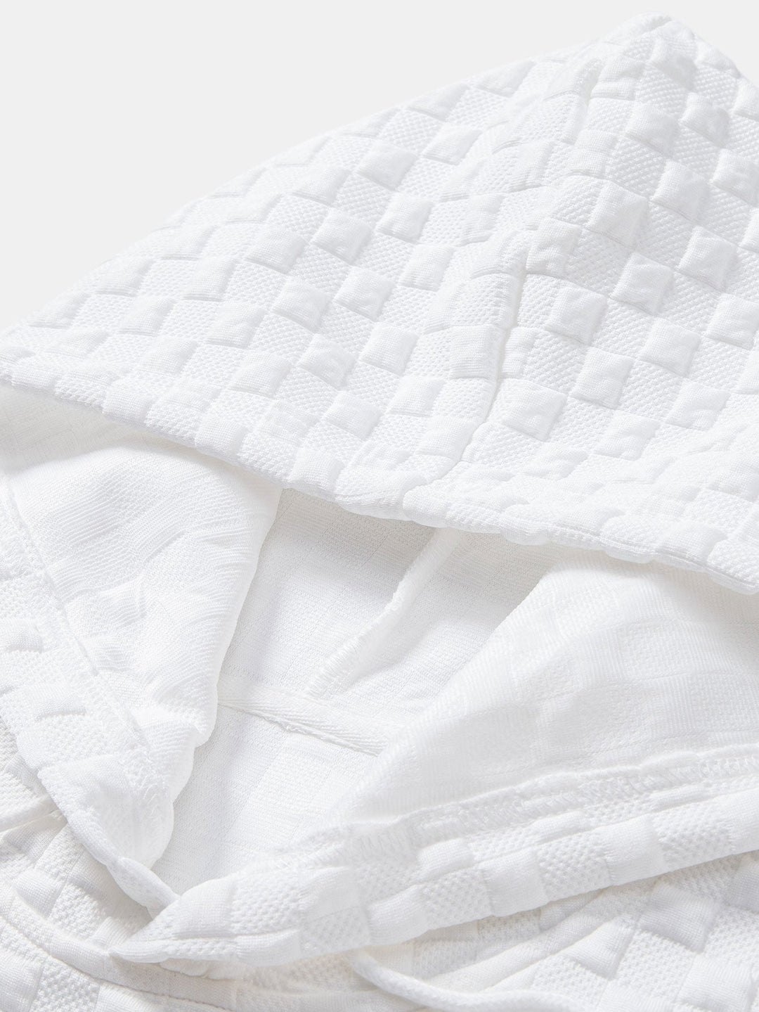 Relax Fit Checkerboard Jacquard Hoodie