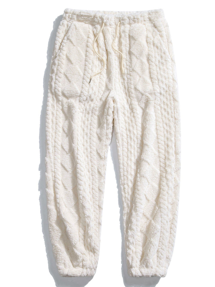 Geometry Jacquard Teddy Hoodie & Jogger Pants