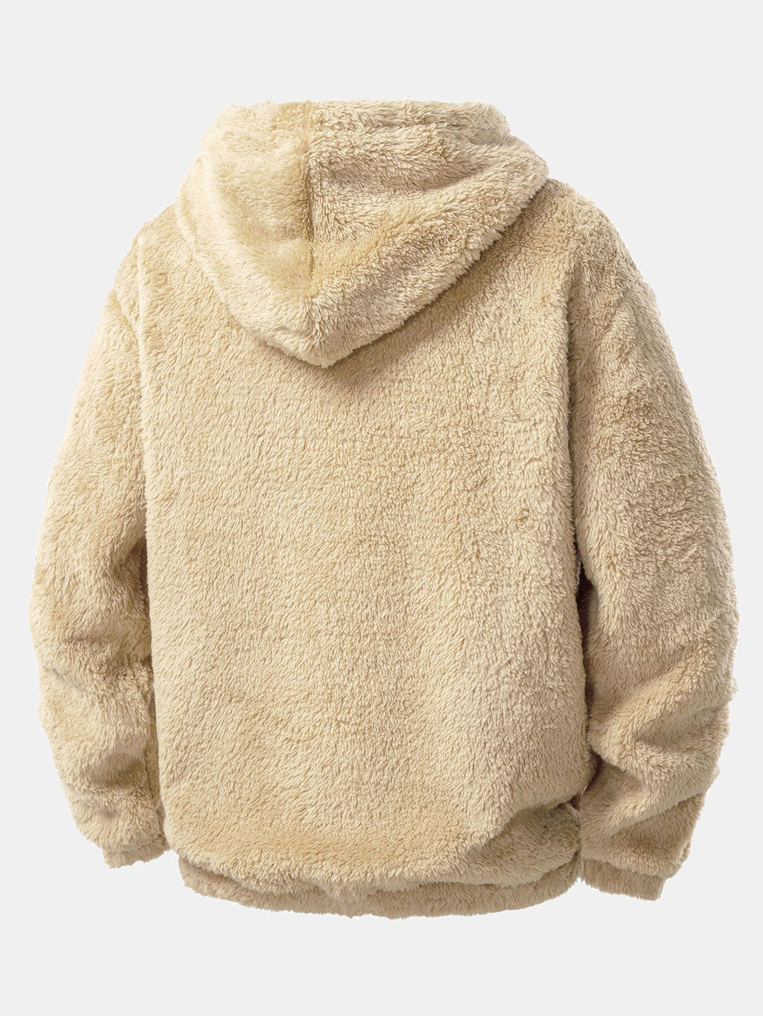 Smiley Face Embroidered Teddy Hoodie