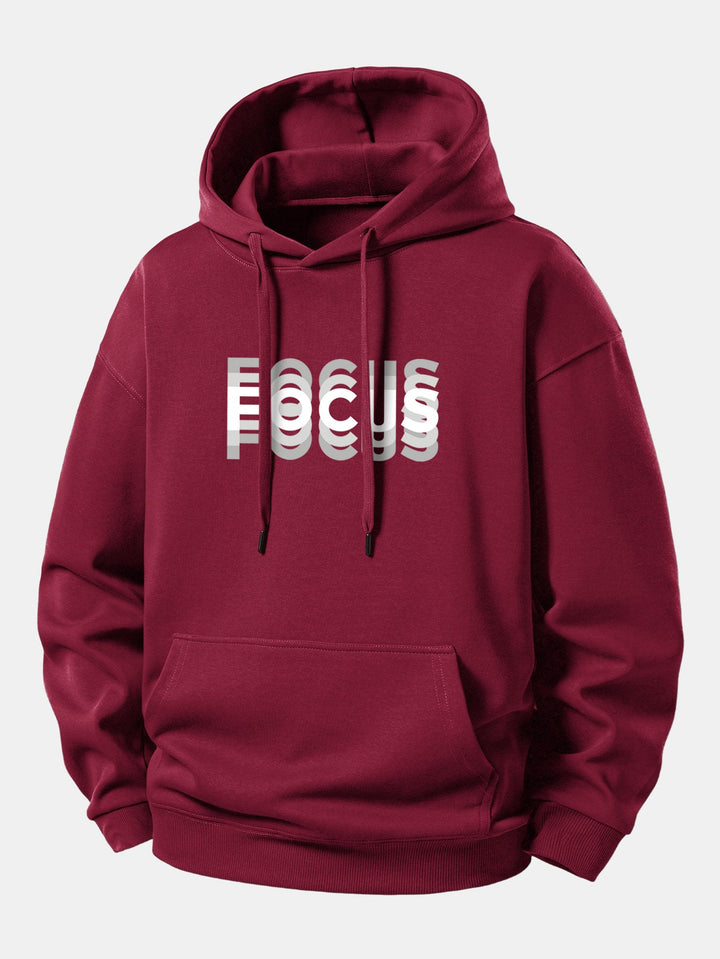 Focus Print Relax Fit Hoodie