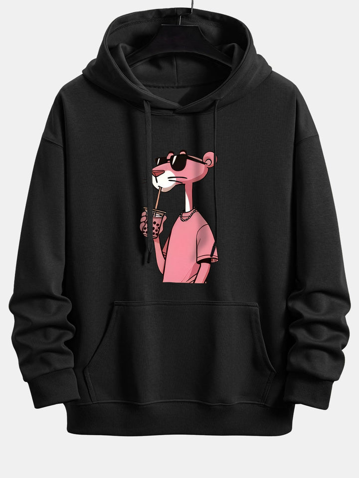 Pink Panther Print Relax Fit Hoodie