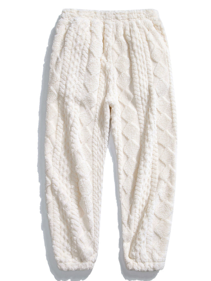 Geometry Jacquard Teddy Hoodie & Jogger Pants