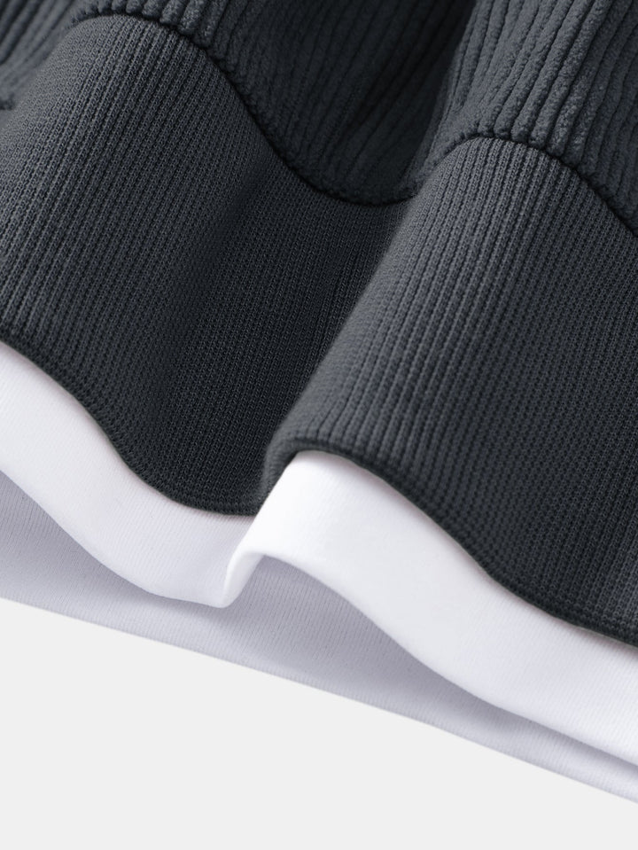 2 In 1 Crew Neck Stretch Corduroy Sweatshirt & Straight Leg Corduroy Pants