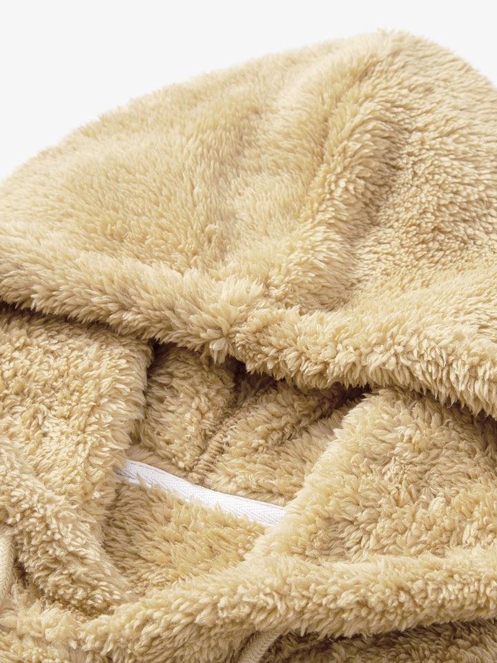 Basic Teddy Hoodie & Teddy Drawstring Shorts