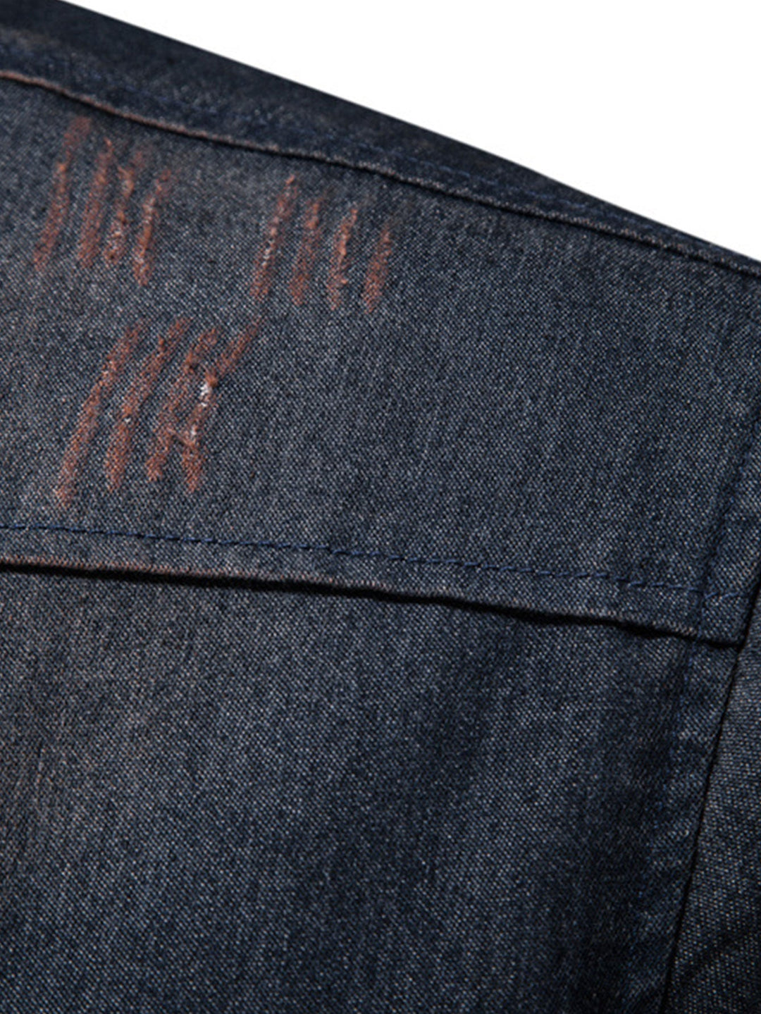 Washed Denim Western Shirt With Pockets