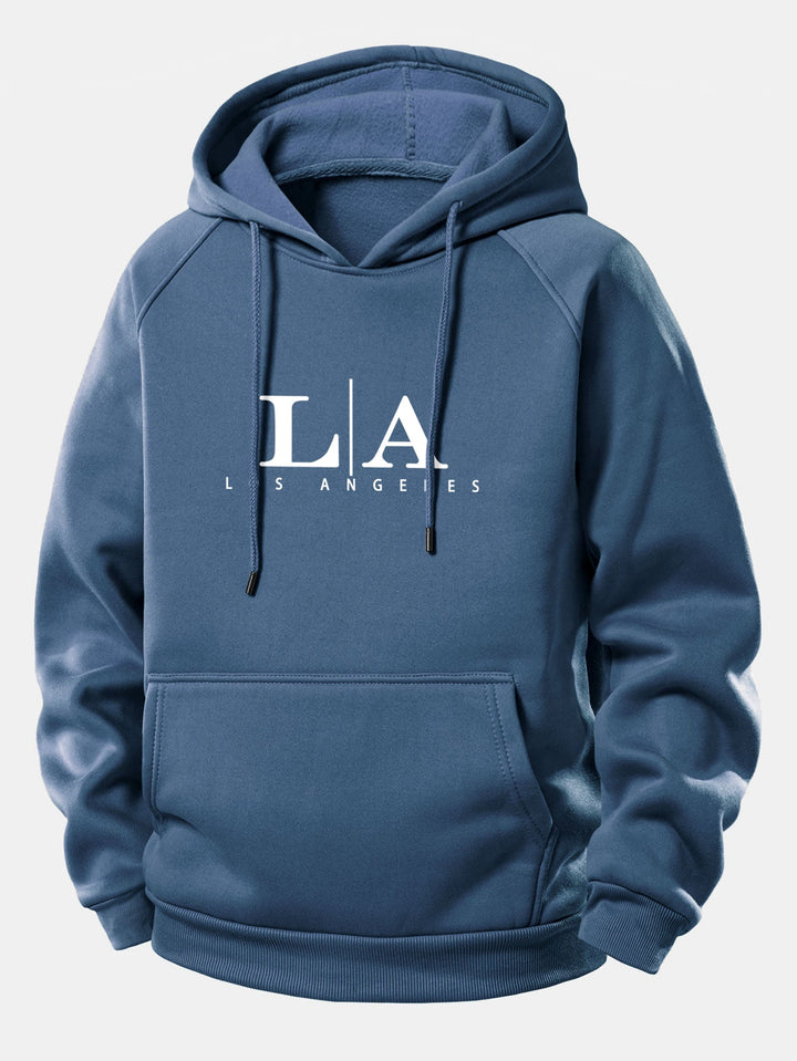Los Angeles Print Drawstring Hoodie