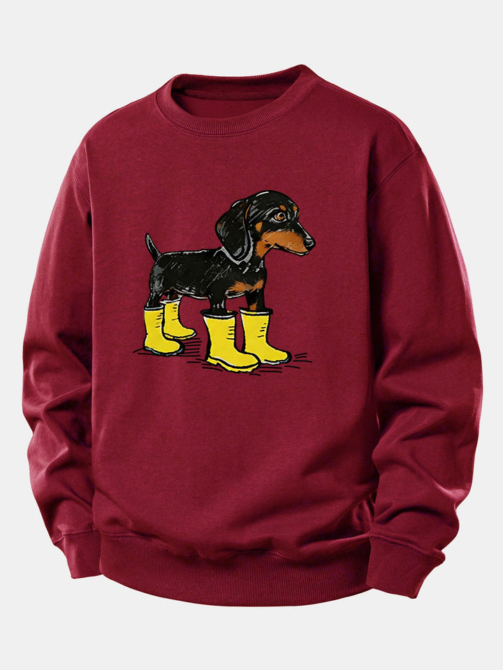 Boots Dachshund Print Relax Fit Sweatshirt