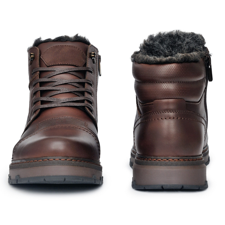Men’s Winter Boots in Genuine Brown Leather