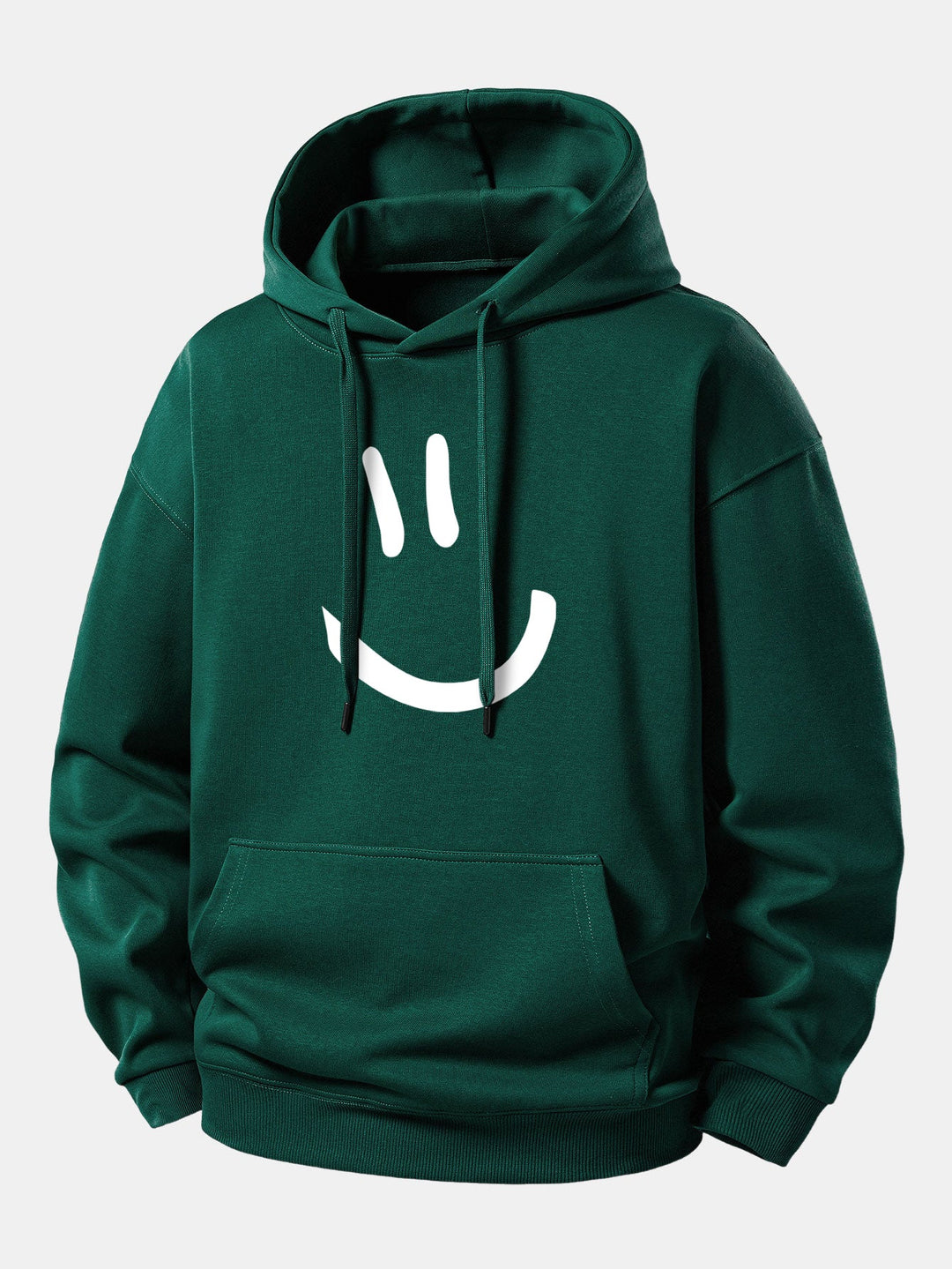 Smiley Face Print Relax Fit Hoodie