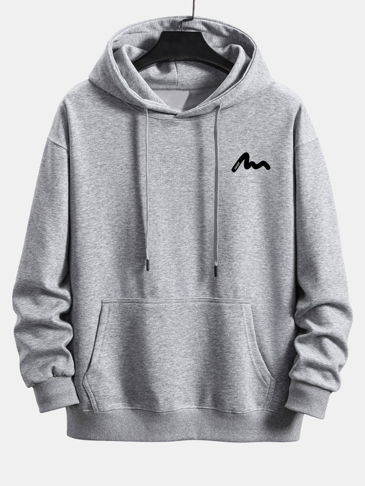 Letter Print Relax Fit Hoodie