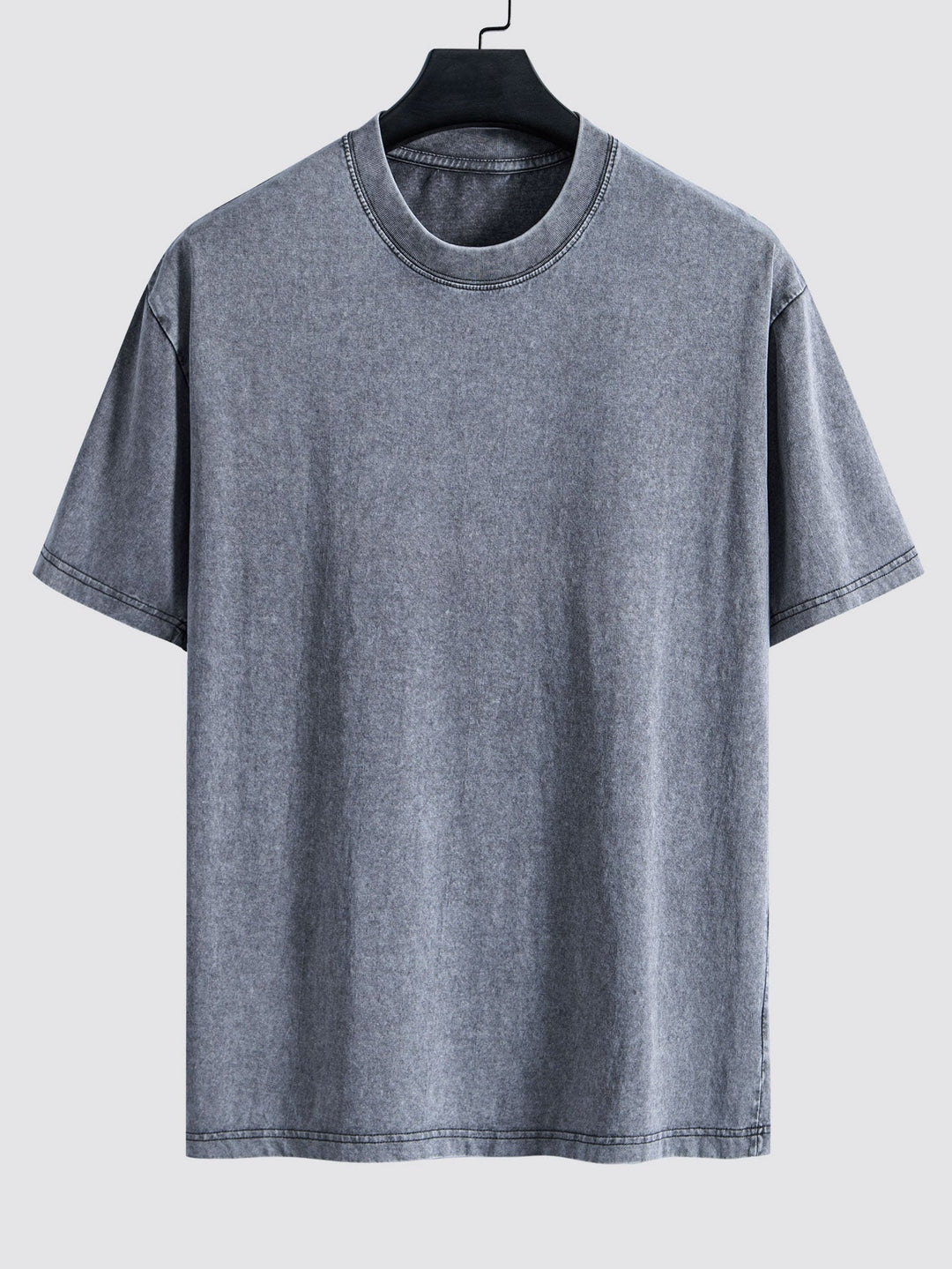 Basic Washed Distressed Drop Shoulder Oversize T-Shirt