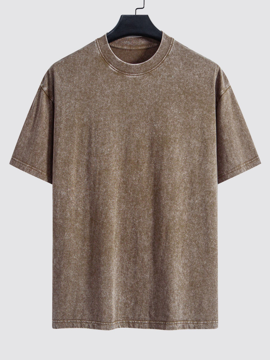 Basic Washed Distressed Drop Shoulder Oversize T-Shirt