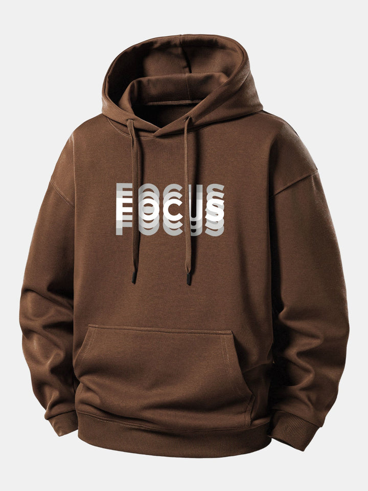 Focus Print Relax Fit Hoodie