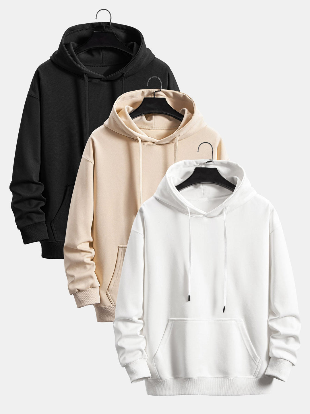 3 Pieces Basic Relax Fit Hoodie