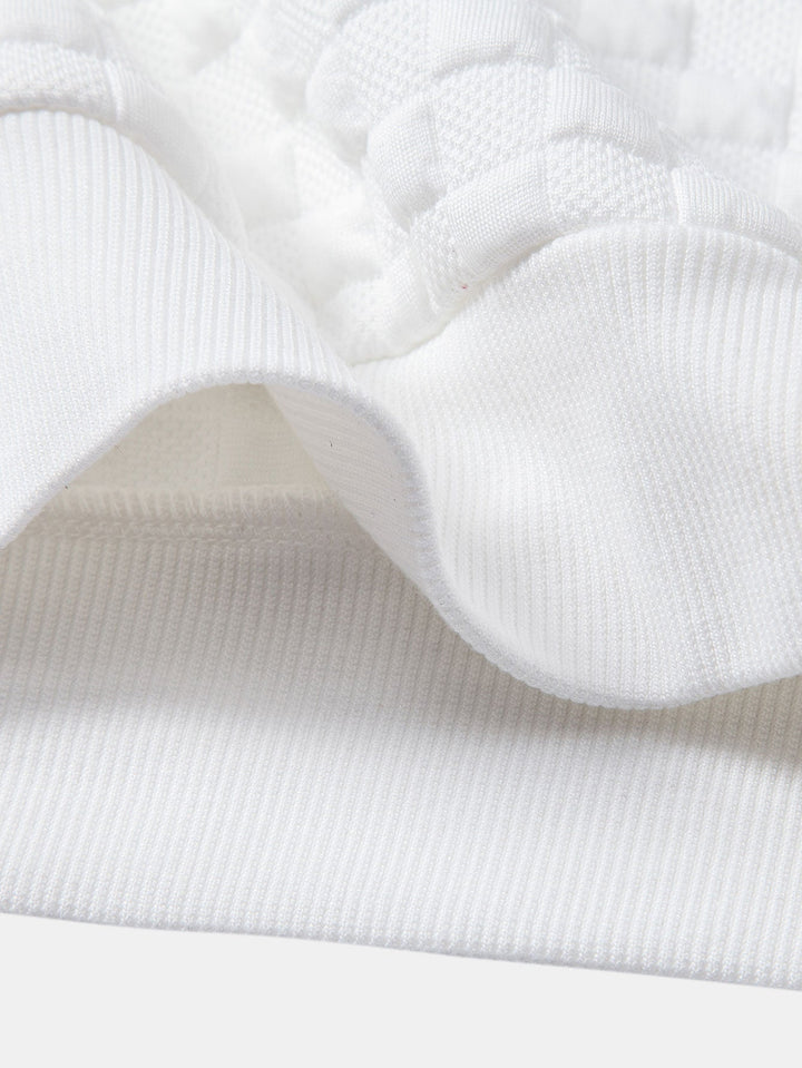 Relax Fit Checkerboard Jacquard Hoodie