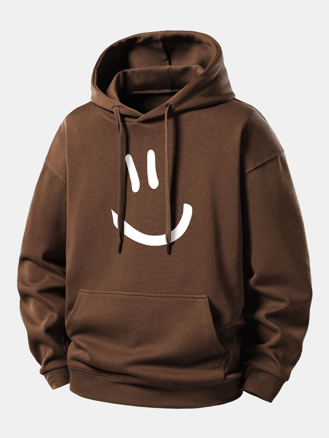 Smiley Face Print Relax Fit Hoodie