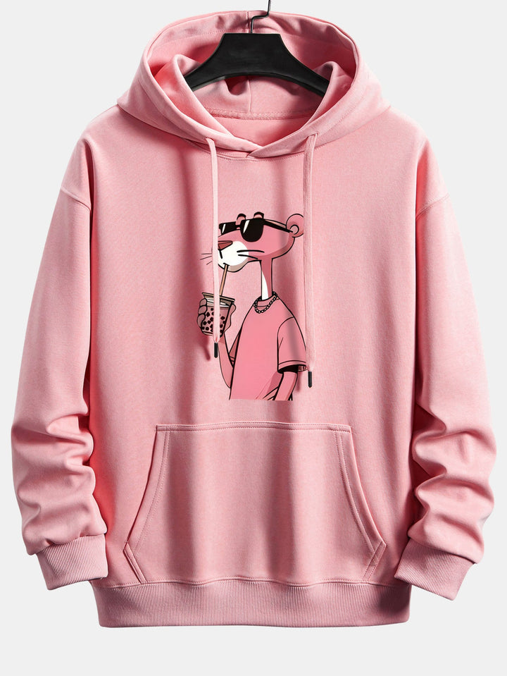 Pink Panther Print Relax Fit Hoodie