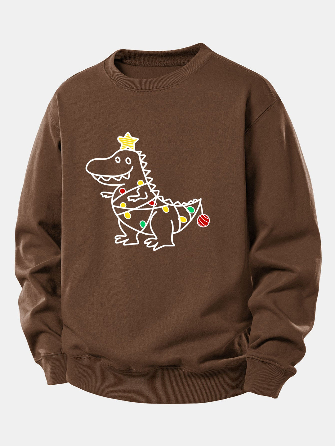 Christmas Dinosaur Print Relax Fit Sweatshirt