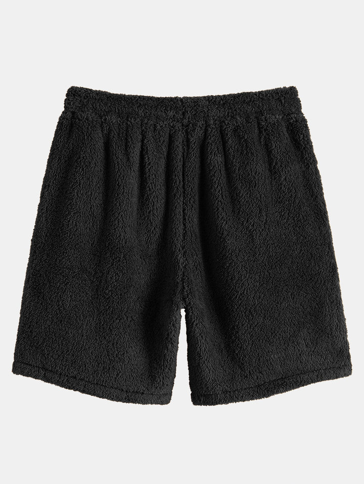 Basic Teddy Hoodie & Teddy Drawstring Shorts