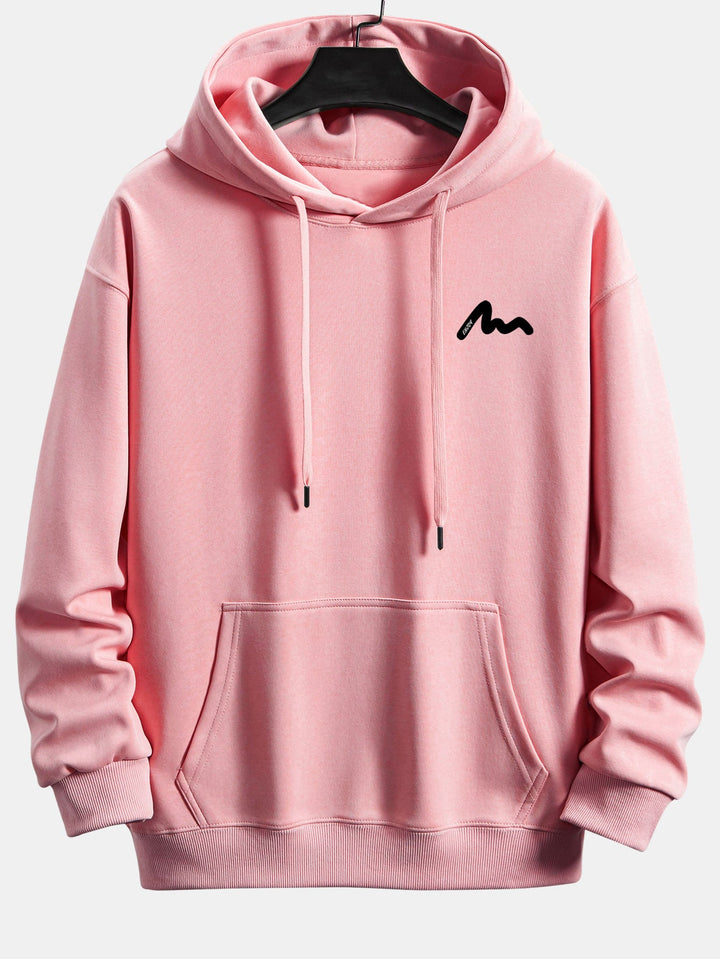 Letter Print Relax Fit Hoodie