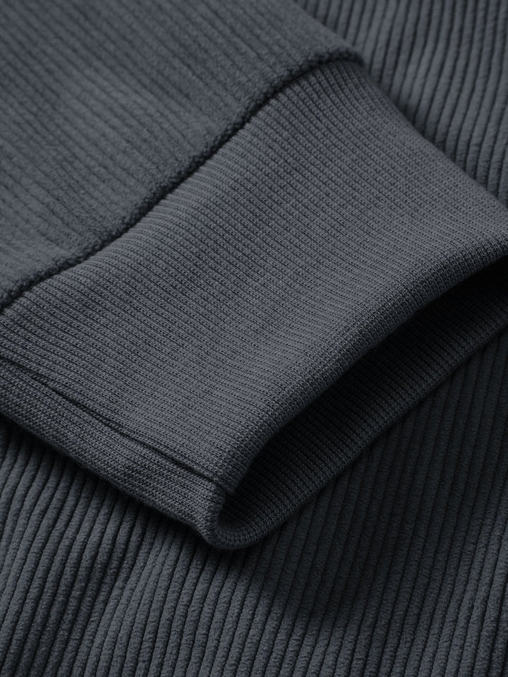 2 In 1 Crew Neck Stretch Corduroy Sweatshirt & Straight Leg Corduroy Pants