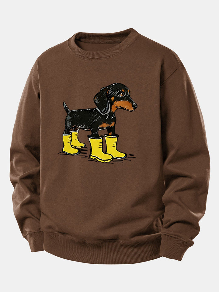Boots Dachshund Print Relax Fit Sweatshirt