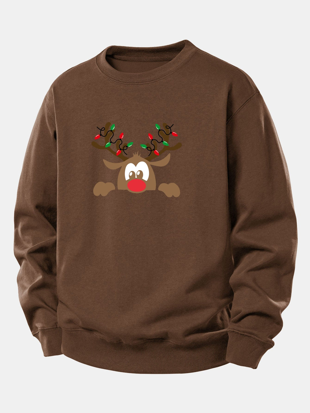 Christmas Reindeer Print Relax Fit Sweatshirt