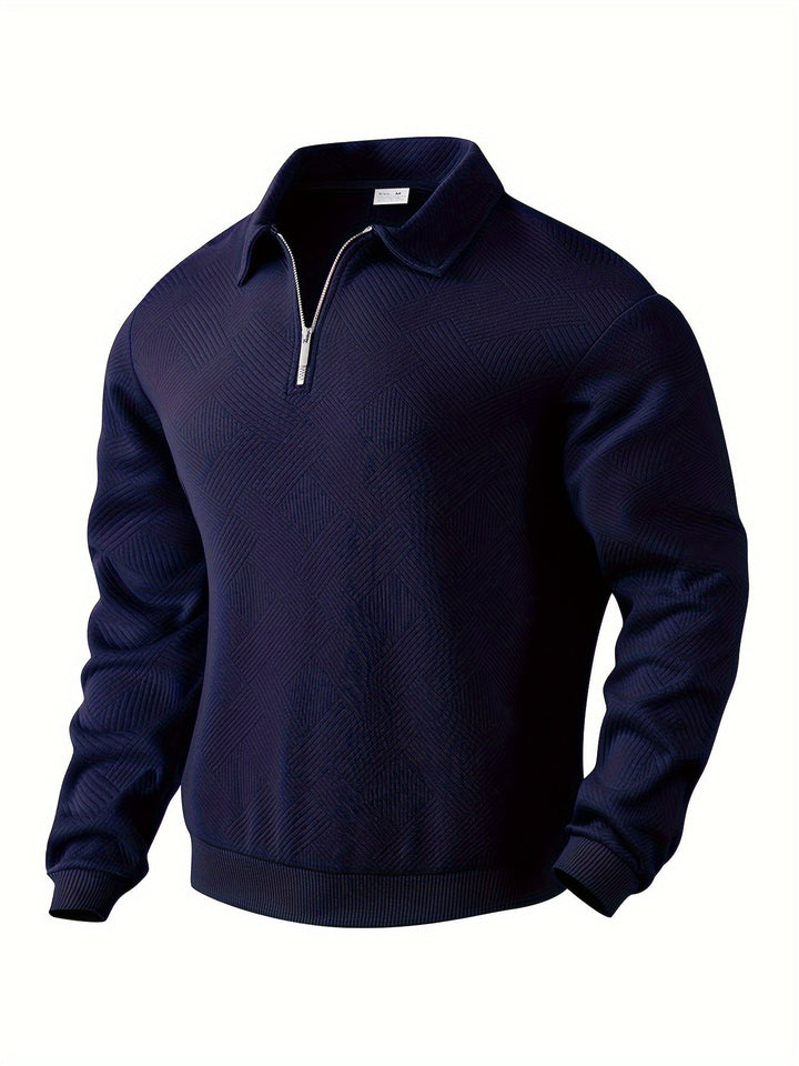 Elite™ - Vintage Geometric Design Sweater With Zipper