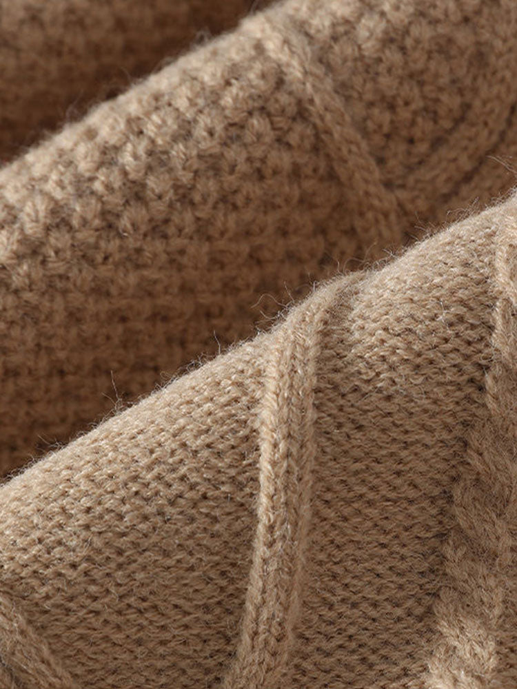 Twist Jacquard Crew Neck Sweater