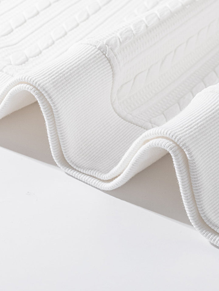 Relax Fit Twist Jacquard Crew Neck Sweatshirt & Twisted Jacquard Straight Leg Pants