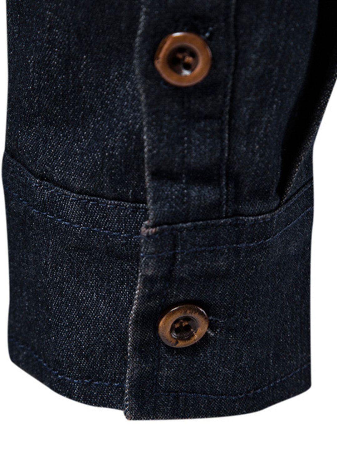 Washed Denim Western Shirt With Pockets