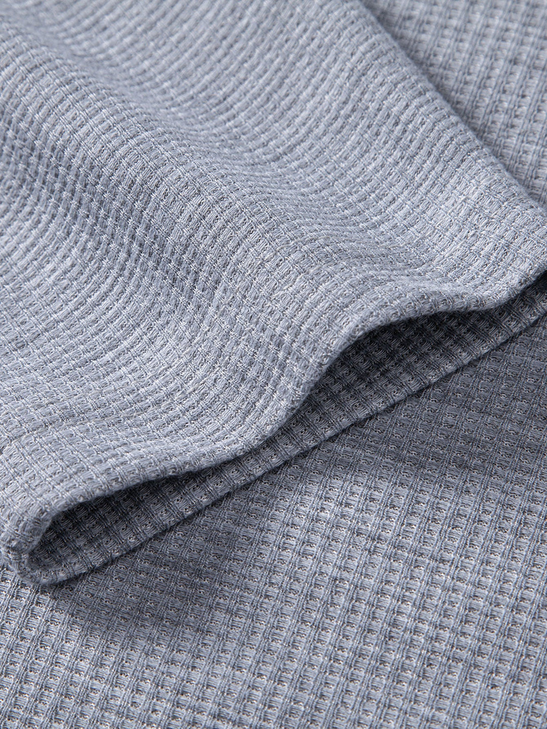 Smiley Face Print 2 In 1 Long Sleeved Waffle T-Shirt