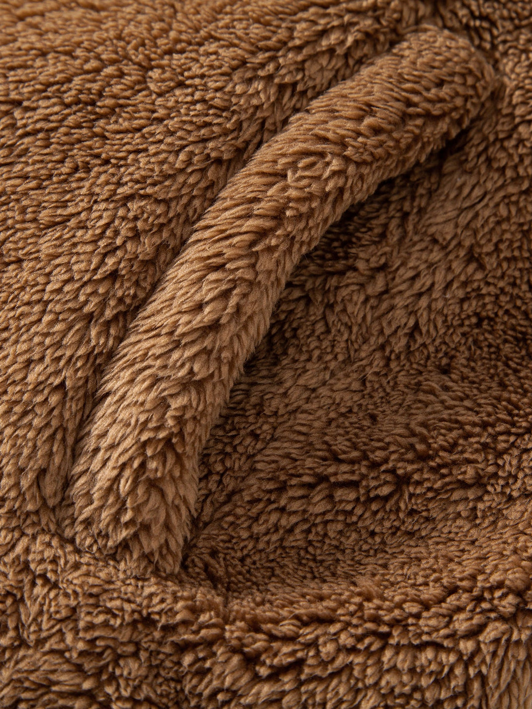 Teddy Fleece Button Up Hooded Coat