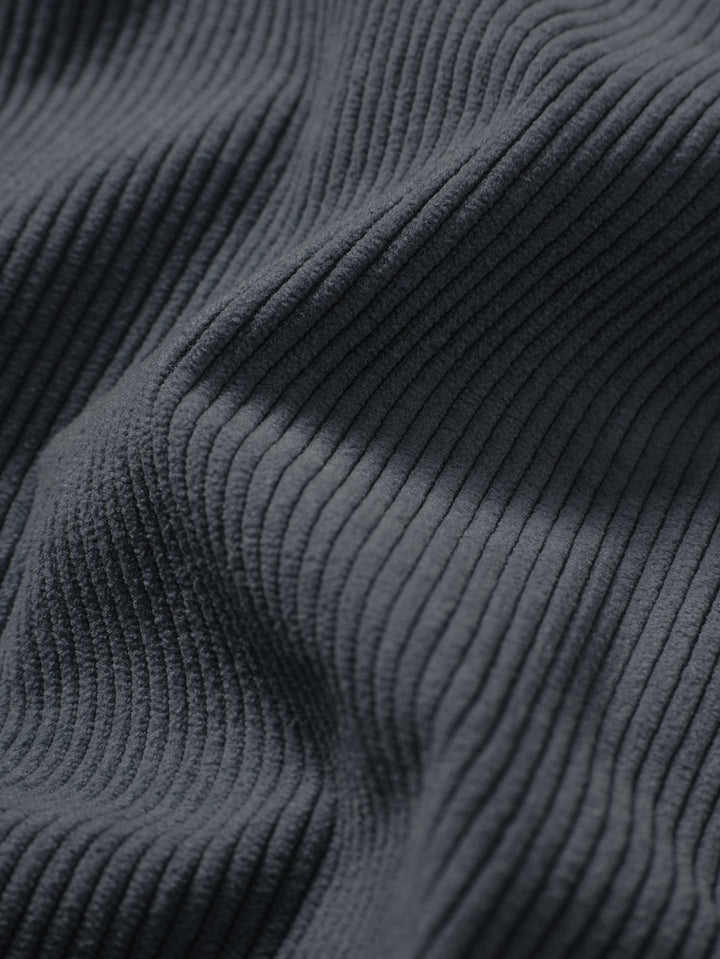 2 In 1 Crew Neck Stretch Corduroy Sweatshirt