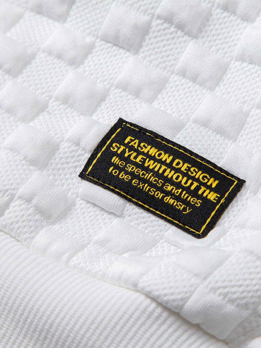 Relax Fit Checkerboard Jacquard Hoodie