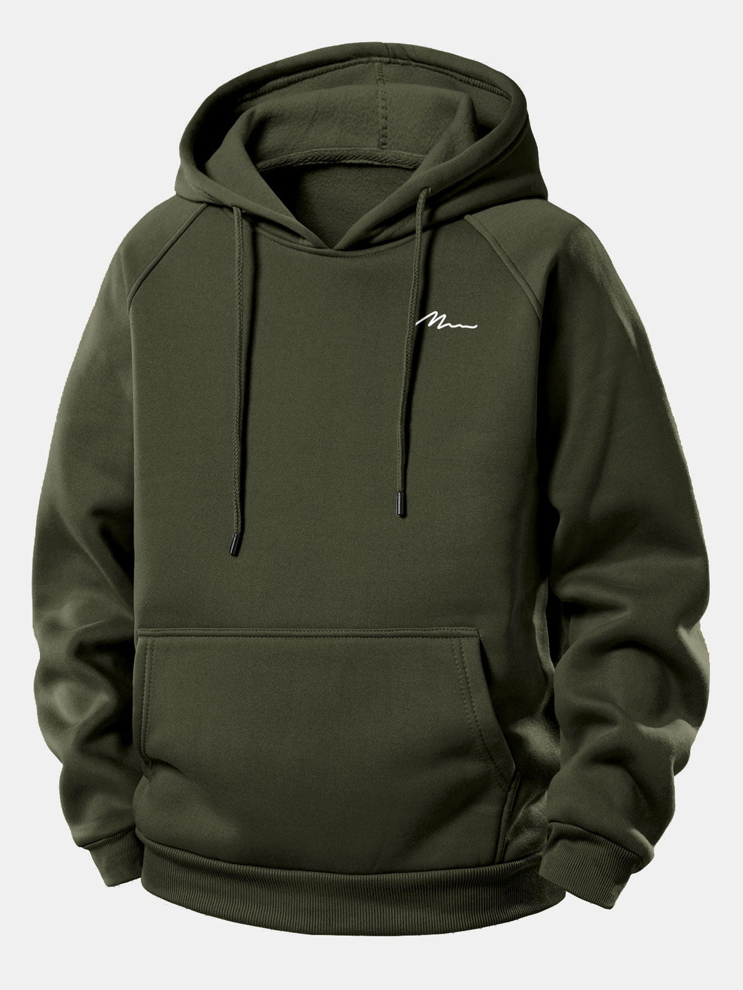 Men Print Drawstring Hoodie