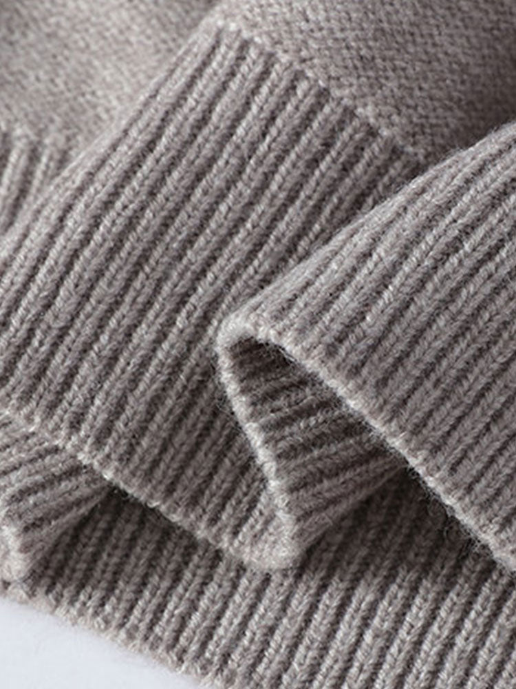 Color Block Fringe Patchwork Crew Neck Sweater