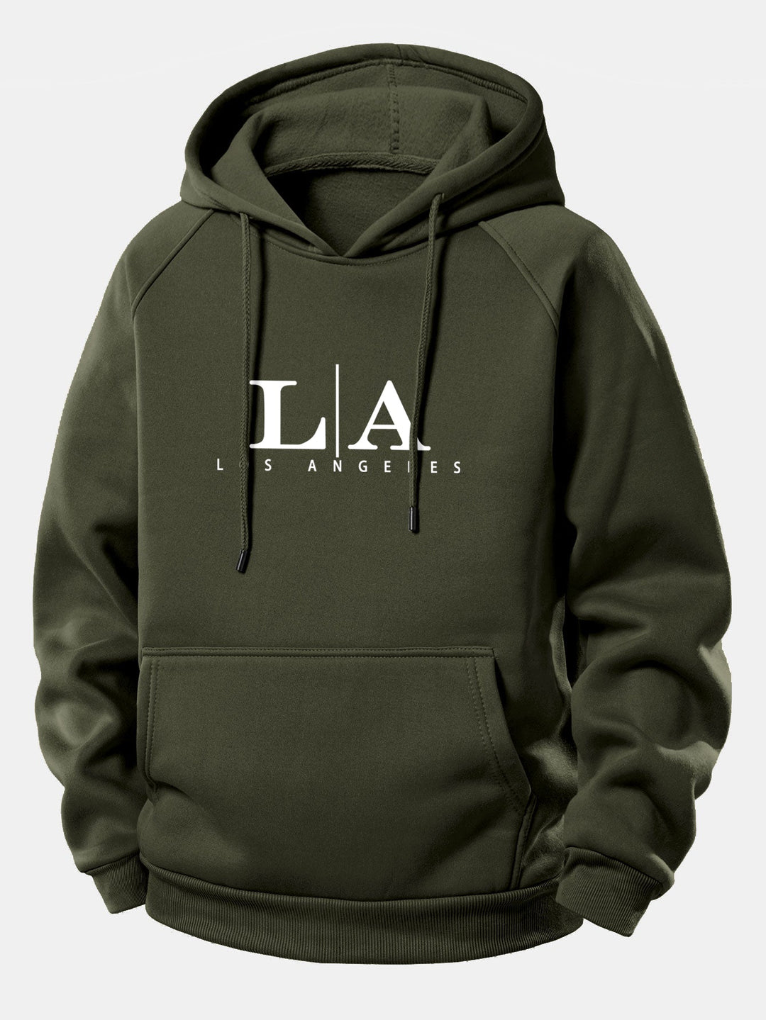Los Angeles Print Drawstring Hoodie