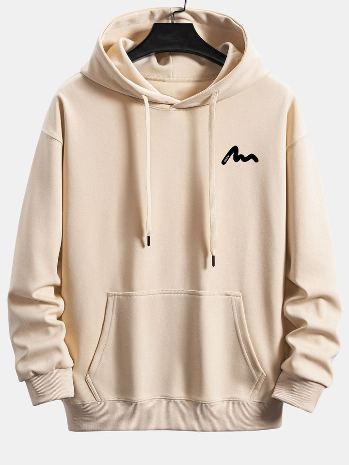 Letter Print Relax Fit Hoodie
